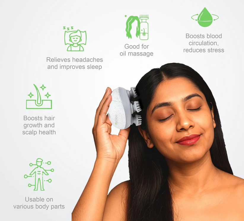 Soft Silicone Scalp Massager Brush for Hair Growth, Relief & Relaxing Head Massage