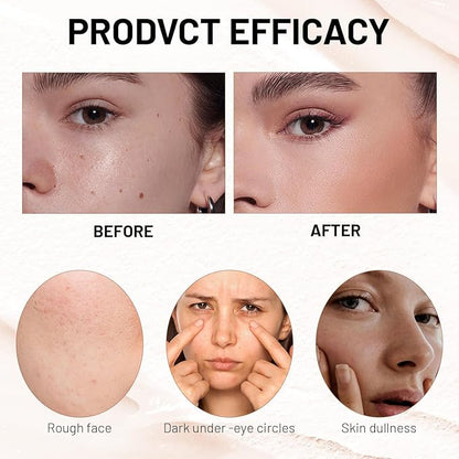 Luxury Anti-Wrinkle Foundation Stick – 2-in-1 Waterproof, Long-Lasting Makeup with Built-in Brush – Natural Finish, Mega Mart Online