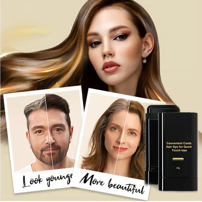 Instant Hair Color Touch-Up Stick with Built-In Comb – Waterproof & Sweat-Proof 2-in-1 Gray Coverage, Mega Mart Online